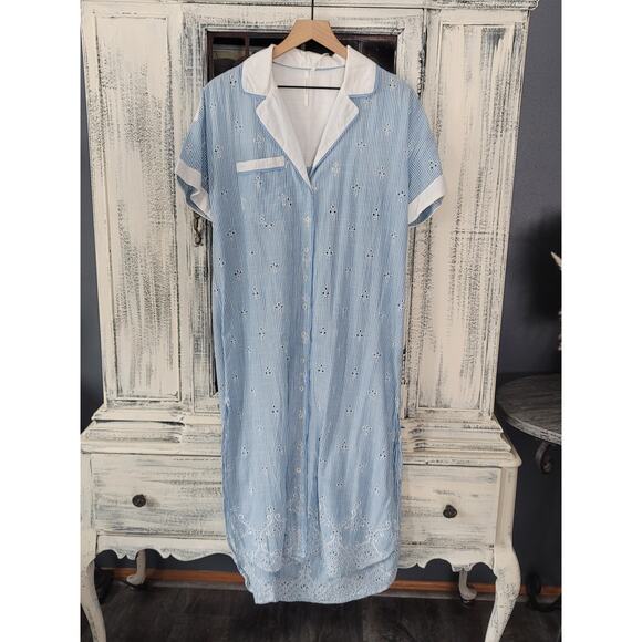 Anthropologie Cezzane Striped Eyelet Dress - New - Small - Picture 5 of 6